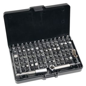 Біти Neo Tools , набір 99шт, 1/4', тримачі 2шт, перхідники 3шт, SL,PH,PZ,H,T,TT, 25мм, сталь S2, кейс (06-104)