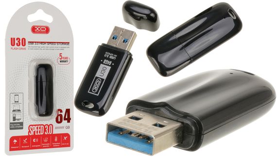 Флеш-пам'ять XO U30 USB 3.0 128ГБ чорна (MAW-41590_830) | Зображення 2