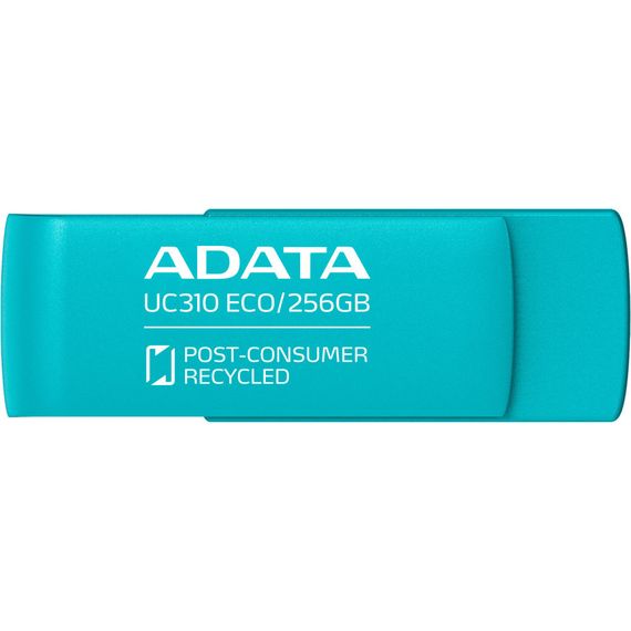USB флеш накопичувач ADATA 256GB UC310 Eco Green USB 3.2 (UC310E-256G-RGN) | Зображення 1