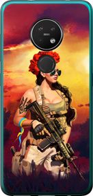 Чехол на Nokia 7.2 Украинка с оружием "5316u-1792-17620"