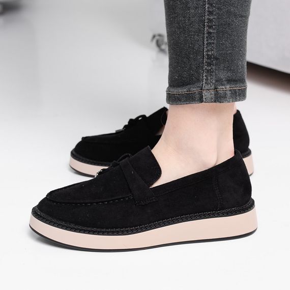 Лоферы женские Fashion Isolde 3897 40 размер 255 см Черный | Зображення 1