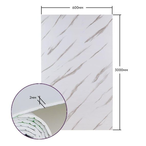 Самоклеюча стінова PET плитка у рулоні 600*3000*2mm SW-00001691 | Зображення 2