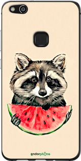 Чохол на Huawei P10 Lite Єнотик з кавуном "4605u-896-2448"
