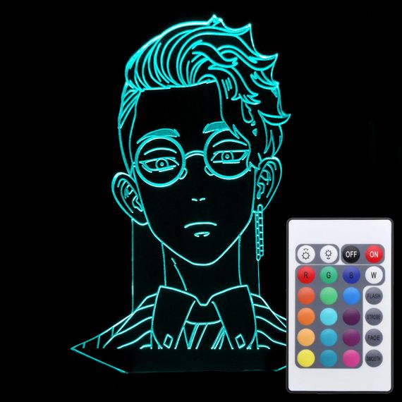 Акриловый светильник-ночник с пультом 16 цветов Сюдзи Ханма tty-n001428