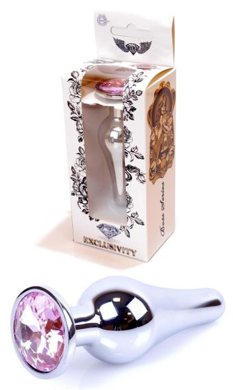 Анальний затор Boss Series - Jewellery Silver BUTT PLUG Rose, BS6400072 sexstyle