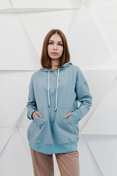 Худі для жінок (оверсайз) Носи своє L/178 Блакитний (p-13694-152852) | Зображення 4