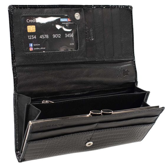 Гаманець жіночий шкіряний Semi Line RFID Black (P8228-0) | Зображення 1