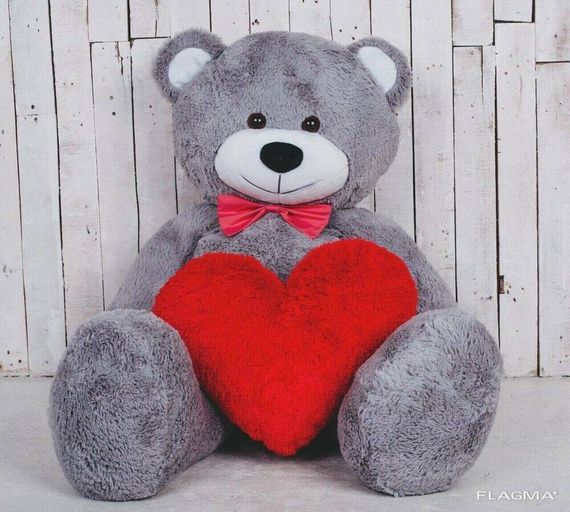Большая мягкая игрушка мишка Yarokuz Билли 150 см Серый | Зображення 6