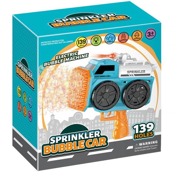 Пистолет с мыльными пузырями SHT KB1295 Truck на 139 отверстий + 2xbottle 60ml Blue | Зображення 2