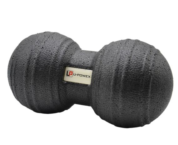 Масажний м'яч подвійний U-POWEX EPP Ball (d8*16cm.) Black | Зображення 2