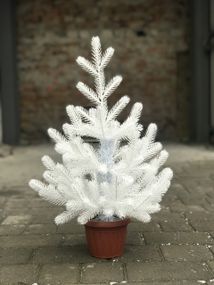Ёлка Traditional литая в горшке 50 см белая новинка