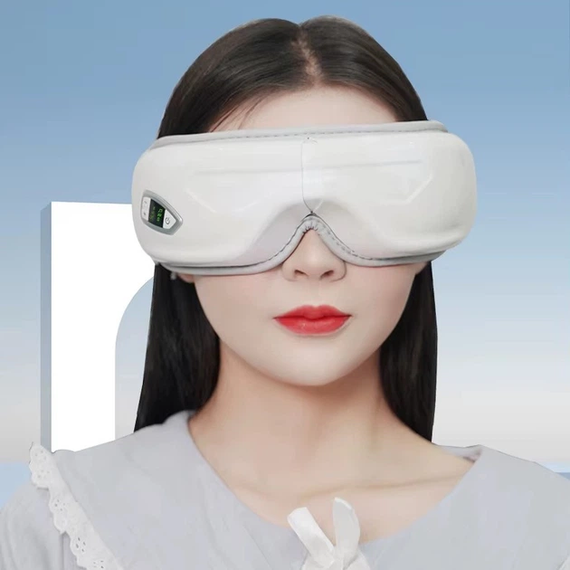 Массажер для глаз TS-5507 Airbag eye massager / Аккумуляторный массажер 3 режима / Вибрационные массажные очки для расслабления | Зображення 6