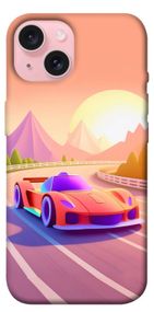 Чохол з картинкою Машинка на заході сонця для Apple iPhone 15 (6.1")