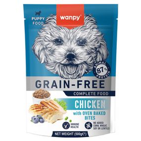 Сухой корм с курицей для щенят Wanpy Puppy GF Chicken, 500 гр