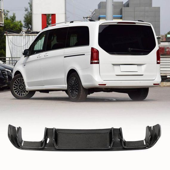 Диффузор заднего бампера V2 (для V-Class 2014-2019, Карбон) для Mercedes Vito/V-class W447 2014- гг