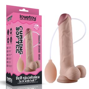 Фалоімітатор - Soft Ejaculation Cock With Ball 9" Sex Aura