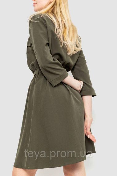 Плаття з поясом колір хакі FA_007450 | Зображення 3