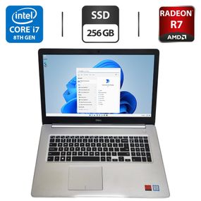 Игровой ноутбук Dell Inspiron 5770 / 17.3" (1920x1080) IPS / Intel Core i7-8550U (4 (8) ядра по 1.8 - 4.0 GHz) / 16 GB DDR4 / 256 GB SSD / AMD Radeon R7 M460, 4 GB GDDR5, 64-bit / WebCam б/у