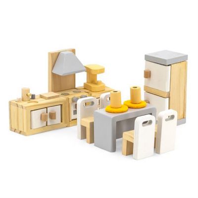 Ігровий набір Viga Toys Дерев&apos;яні меблі для ляльок PolarB Кухня і їдальня (44038)
