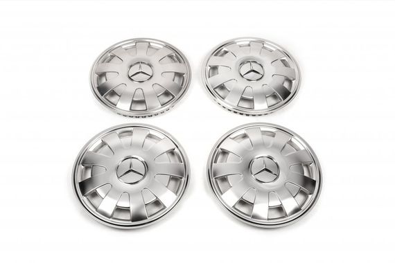 Колпаки из нержавейки Лепестки (1-катковый, 4 шт) для Mercedes Sprinter W907/W910 2018- гг