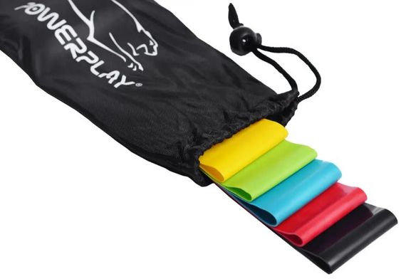 Гумки для фітнесу PowerPlay 4113 Mini Power Band Set набір із 5 шт. (від 1 до 20 кг) (PP_4113) | Зображення 6
