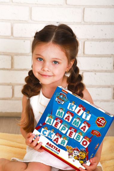 Дитячий набір магнітів Щенячий патруль "Абетка" Magdum ML4034-12 | Зображення 2