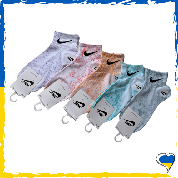 Шкарпетки унісекс Nike Tie-Dye середні. 36-41