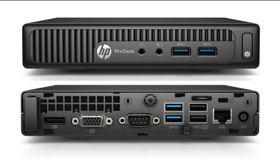 Неттоп HP EliteDesk 400 G2 Desktop Mini USFF / Intel Core i5-6500T (4 ядра по 2.5 - 3.1 GHz) / 8 GB DDR4 / 240 GB SSD / Intel UHD Graphics 630 / Блок питания б/у | Зображення 4