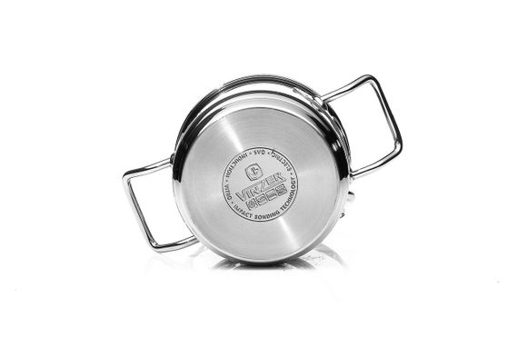 Каструля Vinzer Mini 50086, 0.8 л, 12 см, з нержавіючої сталі з кришкою, для всіх типів плит | Зображення 4