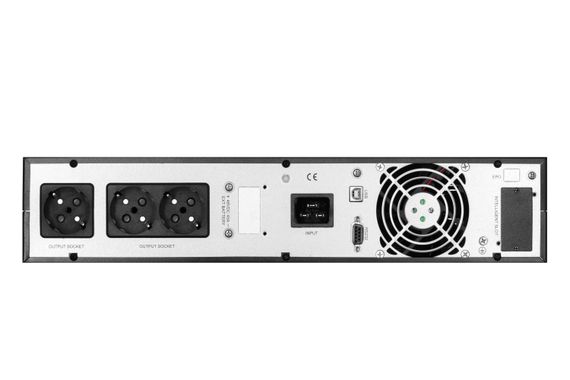 Джерело безперебійного живлення 2E  OD2000RT, 2000VA/1800W, RT2U, LCD, USB, 4xSchuko (2E-OD2000RT) | Зображення 3