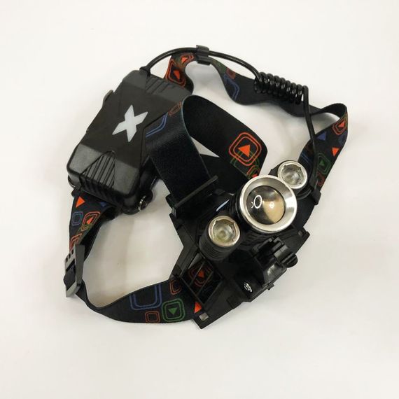 Налобний ліхтар для сто, Ліхтарик налобний потужний, Ліхтар акумуляторний для риболовлі FM-38 | Зображення 9