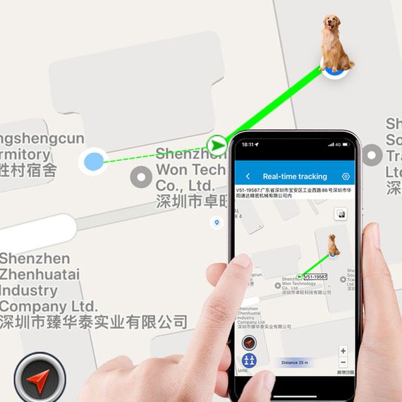 Трекер GPS для тварин V53 Pet Tracker SIM (4GLTE) 900mAh White | Зображення 2