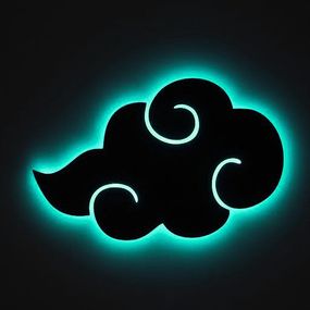 Панно декоративне картина на стіну Хмара Акацукі LED підсвітка 16 кольорів телефон 400х260 acr-p000242