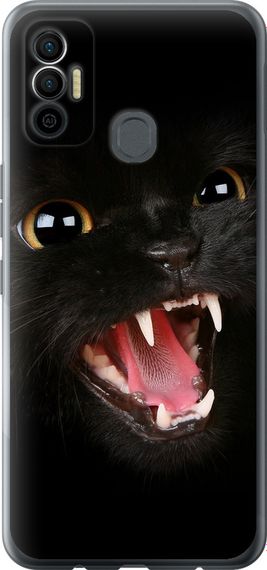 Чехол на Tecno Spark 7 KF6n Чёрная кошка "932u-2421-17620"