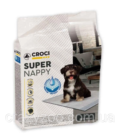 Пелюшки для собак Croci Super Nappy 60х40 см 10 шт C6028477 | Зображення 1