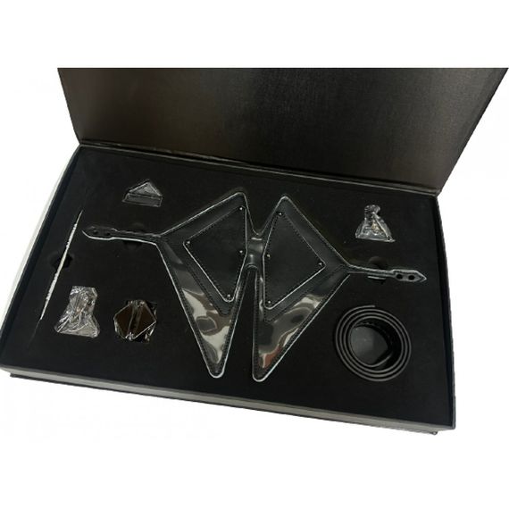 Маска лисиці Lockink, натуральна шкіра, чорна, One Size | Зображення 5