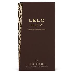 Презервативи LELO HEX Condoms Respect XL 12 Pack, тонкі та суперміцні, збільшений розмір