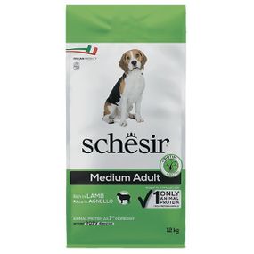 Schesir Dog Medium Adult Lamb 12 кг шезир дорослий середніх ягненок сухий корм для собак середніх порід