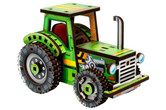 Конструктор дерев'яний Puz-00960 "Turbo Tractor" в кульку PuzzleOK | Зображення 2