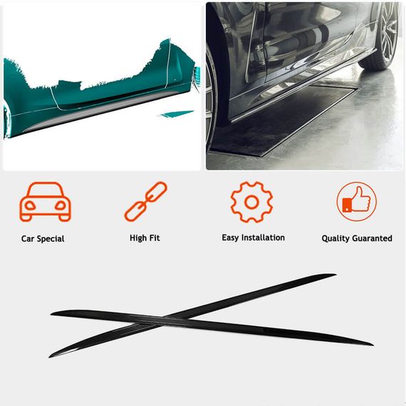 Накладки на пороги V2 (для G22/G23 M-Sport, Карбон) для BMW 4 серия G22/23/26 2020- гг | Зображення 1