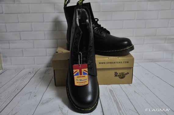 Ботинки с мехом Dr.Martens 1460 (Black) Размер 41 42 43 44 45 | Зображення 5