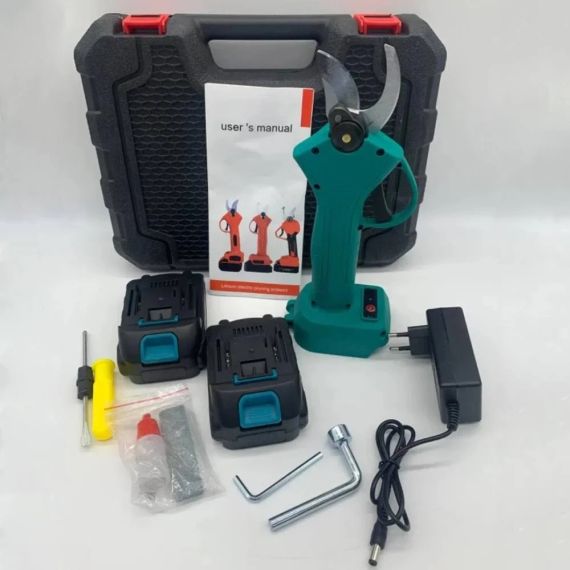 Аккумуляторный секатор в кейсе + 2 аккумулятора 21В, Crafting Tools / Электрические садовые ножницы | Зображення 2