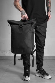 Повсякденний рюкзак Роллтоп шкільний Without Basic Black