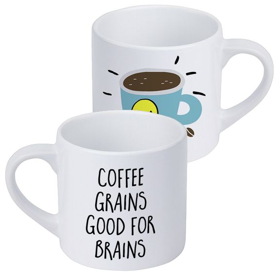 Кружка маленька Coffee grains good for brains 170 мл (KRD_20M032)