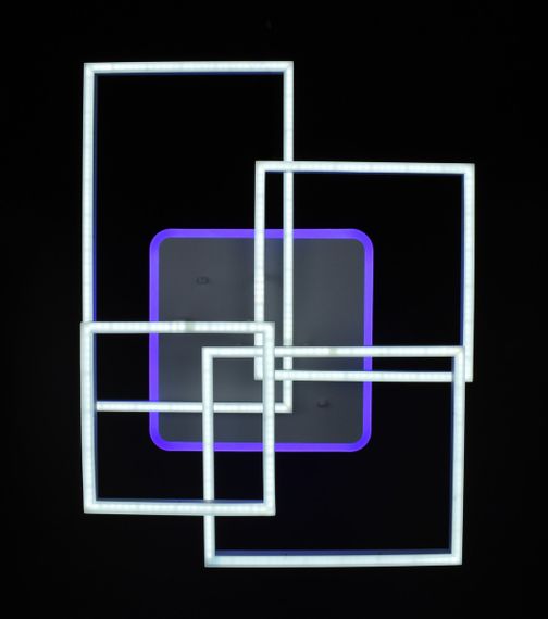 Люстра світлодіодна стельова LED світильник для квартири на стелю лед з пультом 26100 Білий 17х56х71 см. | Зображення 9