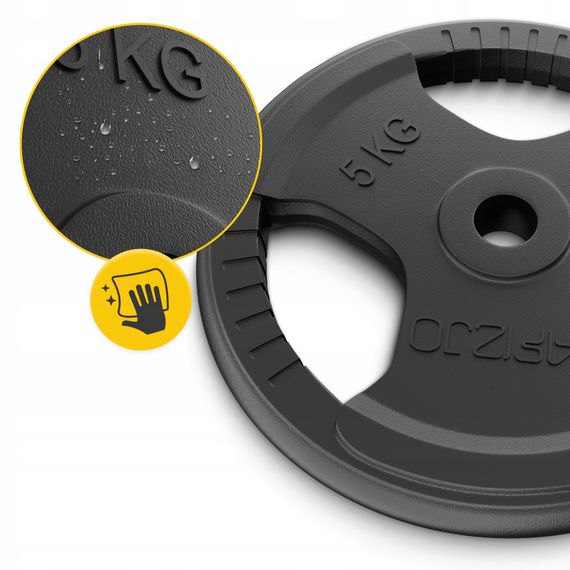 Диск металевий 4FIZJO 2 x 5 кг 26 мм Black (P-5905973401340) | Зображення 4