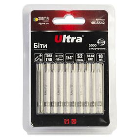 Набір біт Ultra TORX 40×50мм ¼" 10шт S2 (блістер) 4015542
