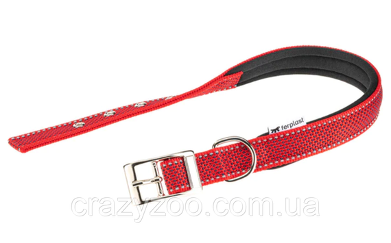 Ошейник для собак Ferplast Daytona Deluxe C25/53 нейлоновый красно-чёрный 2.5х45-53 см 77202322