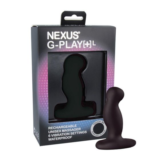 Вібромасажер простати Nexus G-Play Plus L Black, макс діаметр 3,5 см, перезаряджуваний Sex Aura | Зображення 1