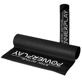 Килимок для йоги та фітнесу Паверплей 4010 PVC Yoga Mat Чорний (173x61x0.6)